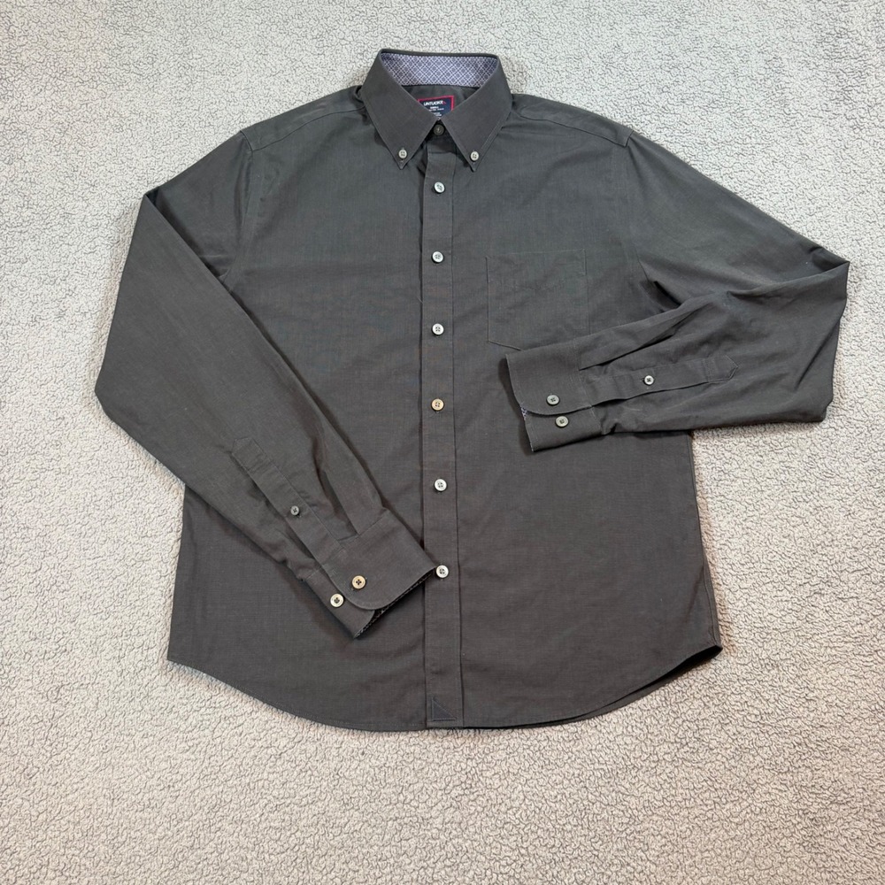 UNTUCKit Siermer-WF Slim Fit Wrinkle Free Cotton Shirt Black Mens Small 42163